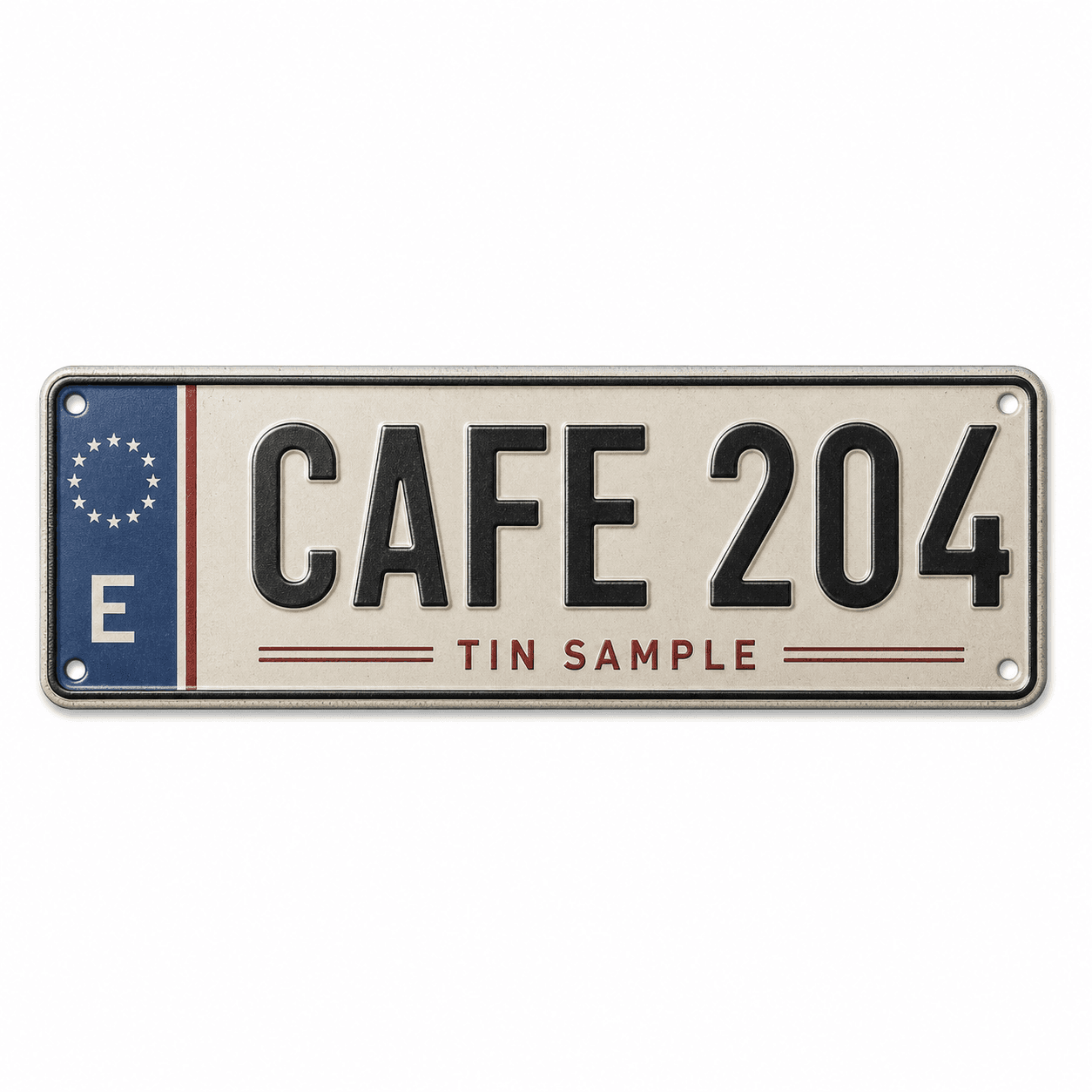 20" x 4" Euro License Plate